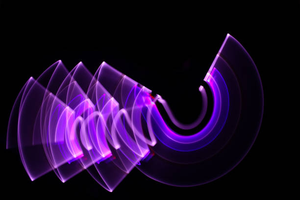 istock Lightpainting session in long exposure at night. 1207639687
