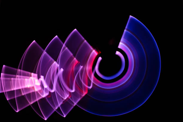 istock Lightpainting session in long exposure at night. 1207639690