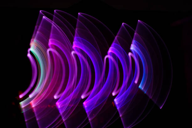istock Lightpainting session in long exposure at night. 1207639842