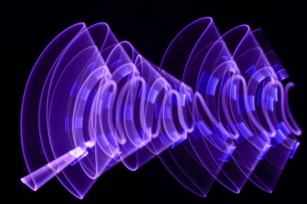 istock Lightpainting session in long exposure at night. 1207640402