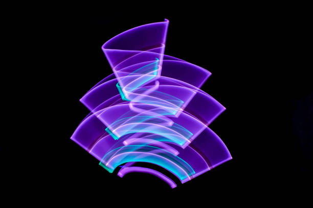 istock Lightpainting session in long exposure at night. 1207640438