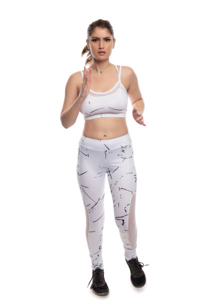 istock Woman Running Isolated on White Backgorund for Composites 1207664701