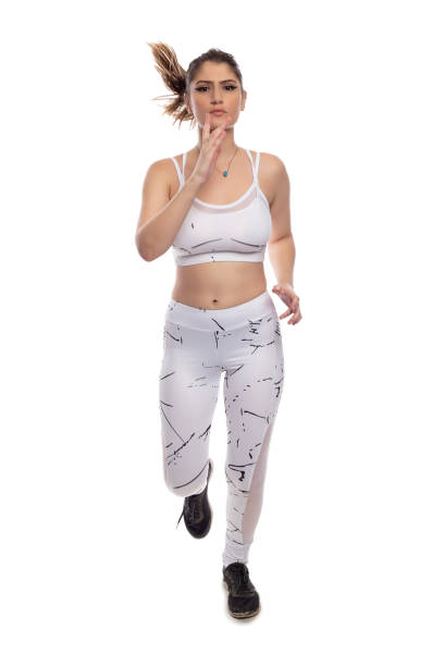 istock Woman Running Isolated on White Backgorund for Composites 1207664709