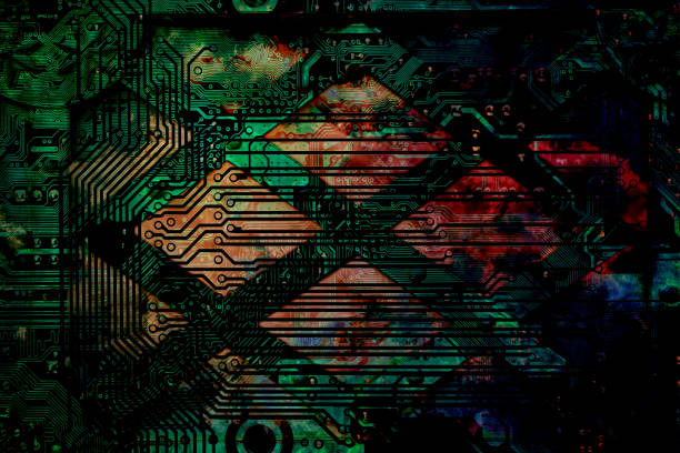 Protected guard grid shield circuit board cloud comluting concept. Electronic computer hardware processor security technology. Motherboard digital chip. Tech processor safeguard. concepto de comunión de nube de la placa de circuito del escudo de la red de protección protegida. tecnología de seguridad del procesador de hardware de computadora electrónica. chip digital de placa base. protección del procesador técnico.