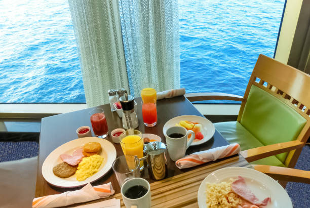 istock Dining Room Buffet aboard the luxury cruise ship 1207675113
