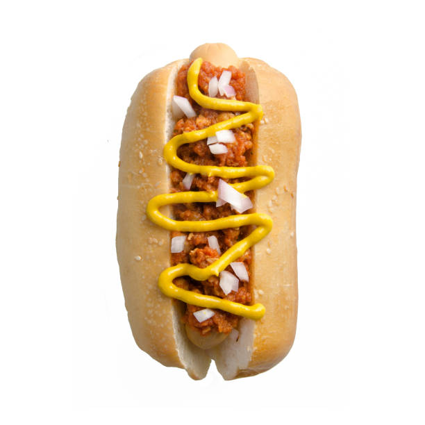 istock tasty Hot dog on a background 1207677575