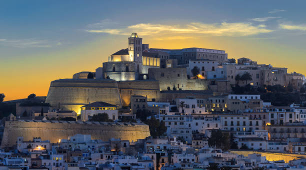 Ibiza town stock photo