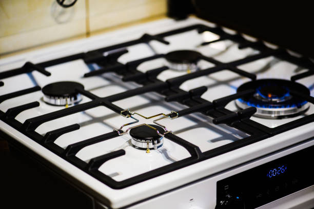 istock Close up image of the kitchen gas stove 1207688032