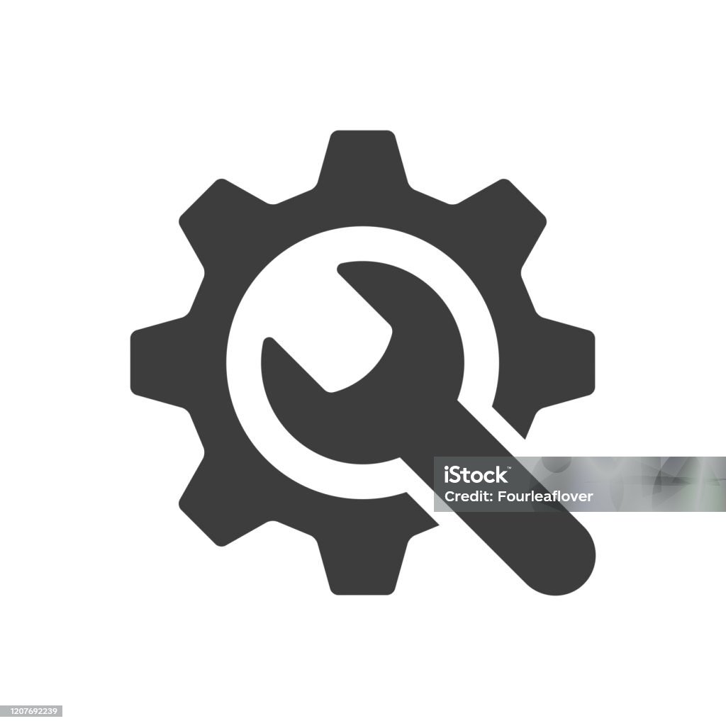 Icône d’outils de service sur le fond blanc. Illustration de vecteur - clipart vectoriel de Icône libre de droits