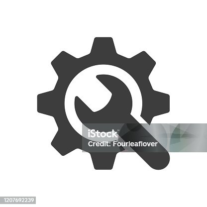 istock Service tools icon on white background. Vector illustration 1207692239