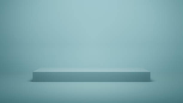 istock Pedestal cube podium minimal studio background for show product. 1207696001