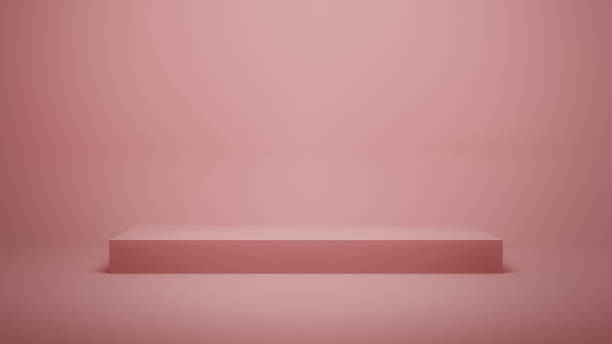 istock Pedestal cube podium minimal studio background for show product. 1207696004