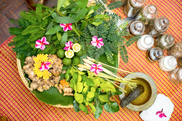 istock Indian Ayurvedic medicine, herbal massage 1207698226
