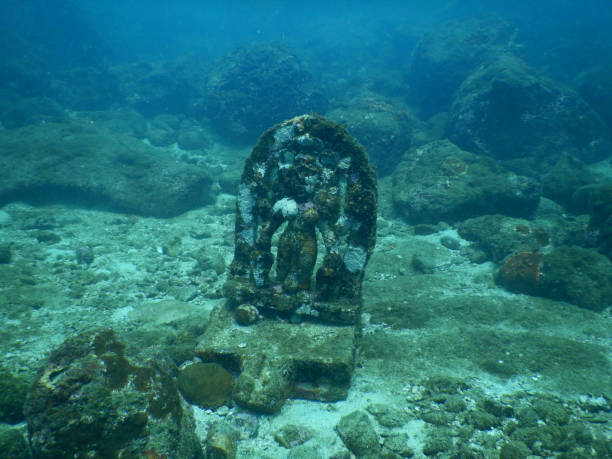 istock Closeup, sculpture of Goddess underwater 1207701043