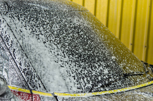 istock car wash with foam bubbles 1207705773