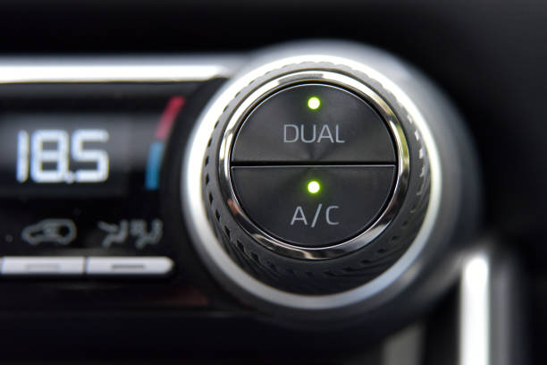 istock buttons for activating the air conditioners on the dashboard passenger car 1207705991