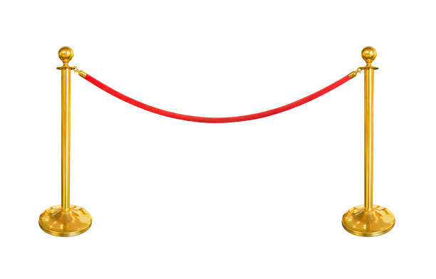 istock Red velvet rope barrier 1207706069