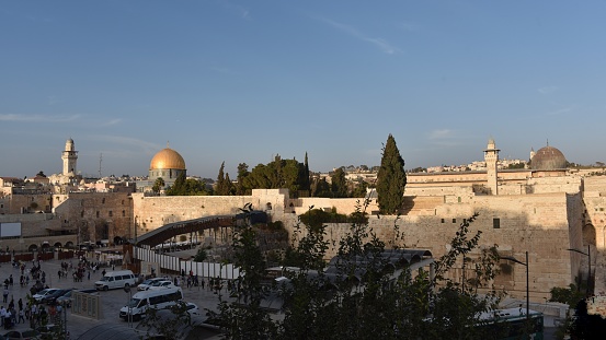The Wailing Wall in Jerusalem, also known as the Wailing Wall and Kotel in Hebrew