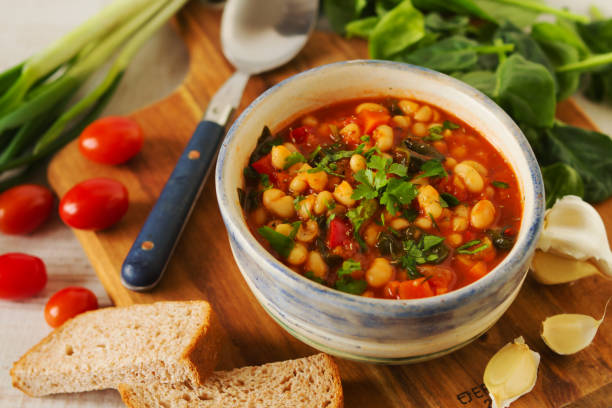 istock Homemade white beans stew with vegetables 1207707659