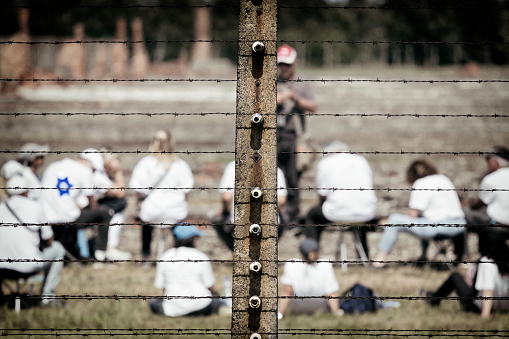 Furstenberg Havel, Germany - Jan 25, 2024: Concentration camp Ravensbruck. Outer wall