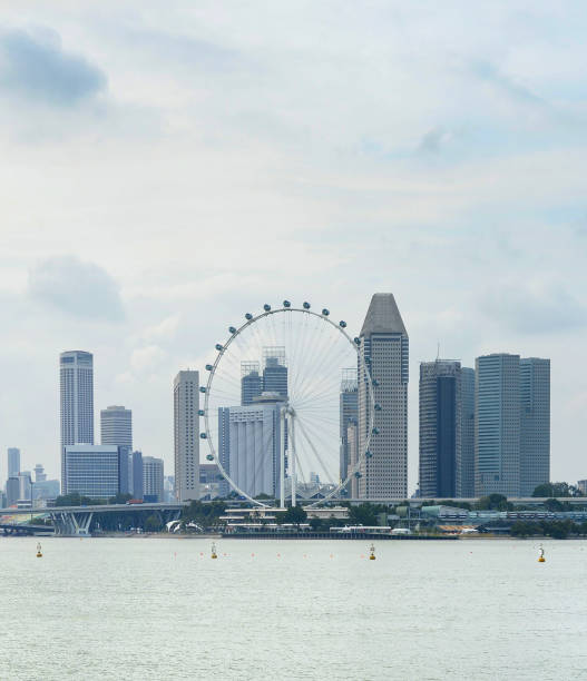 istock Singapore Flyer, Downtown skyline 1207709110