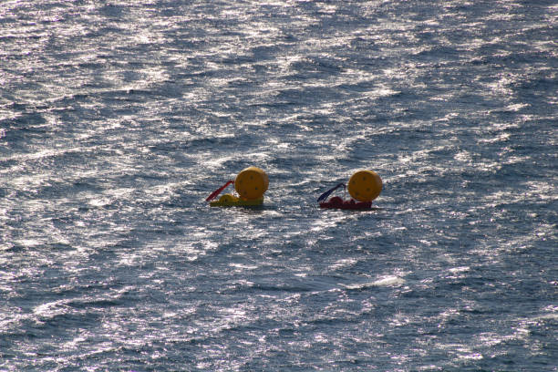 istock Two pedal boats on open sea 1207711085