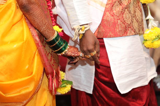 istock Bride groom hand- indian wedding photography 1207715163