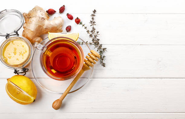 istock Ginger tea with lemon honey Rose Hip 1207717108
