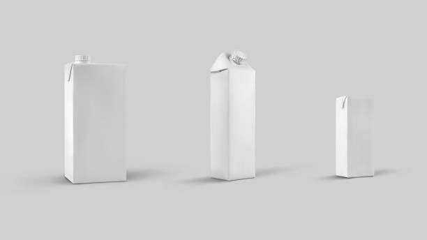 istock A set of small, medium and long cardboard pack for a drink, for design presentation. 1207719126