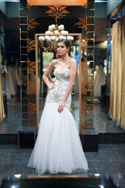 istock Femme fatale in a wedding dress 1207721557