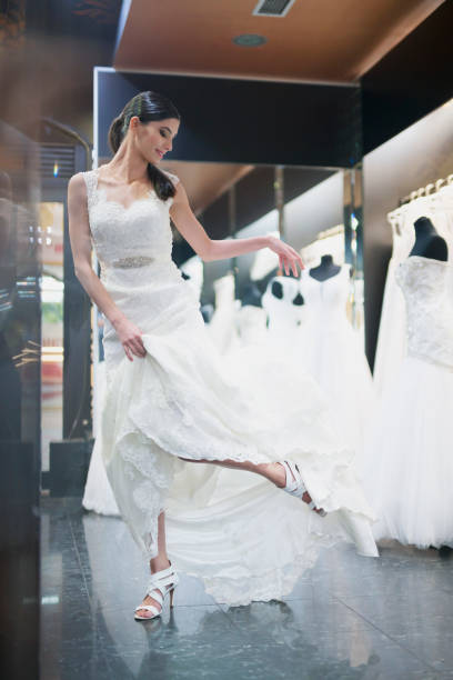 istock Enjoying in her wedding dress 1207721678