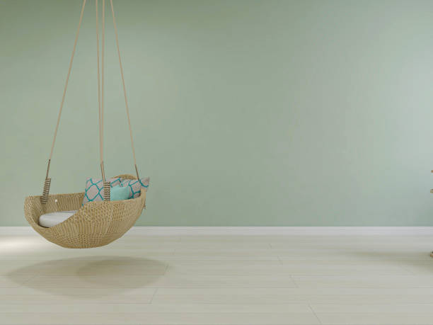 istock 3D rendering, simple modern living room sofa with coffee table, with green plants on the table. 1207721865