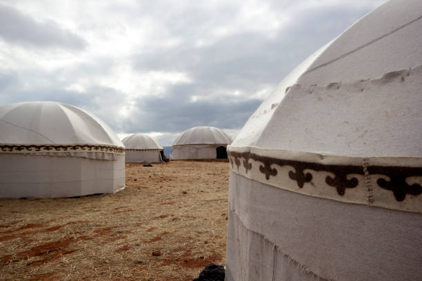 istock Old Nomadic Turkish Tents. Nomadic People. 1207723418