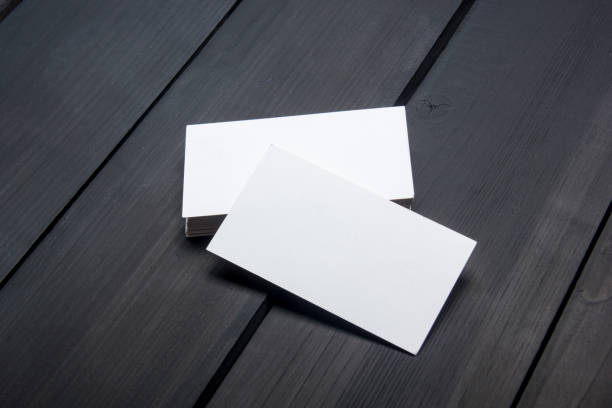 istock Business cards blank. Mockup on color background. Flat Lay. copy space for text 1207726843