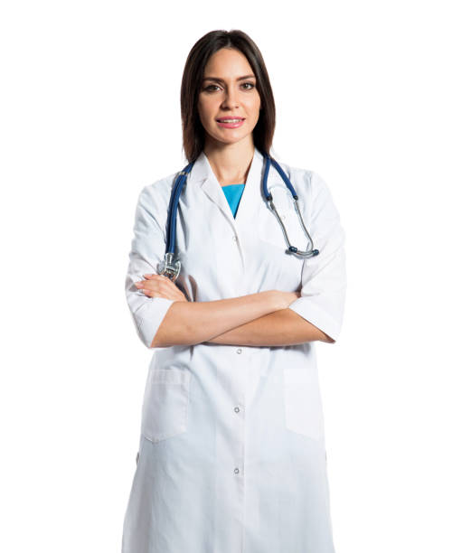 istock Young doctor isolated on a white background 1207735481