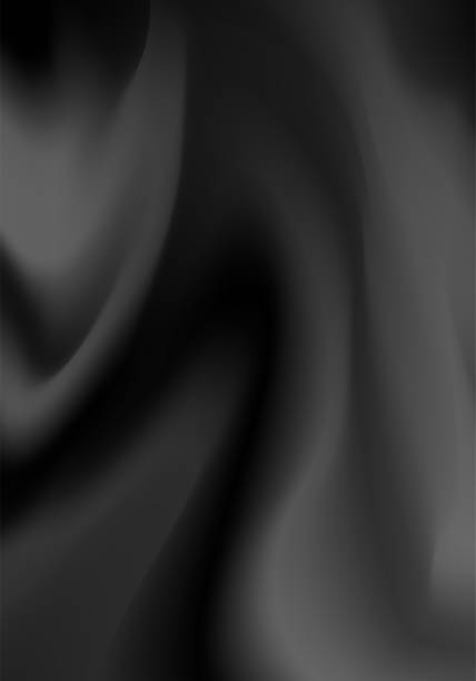 istock Abstract black background. Black silk fabric. Soft monochrome gradient. Luxurious wavy folds of satin texture. Material for a neutral background design of elegant wallpaper. 1207738748