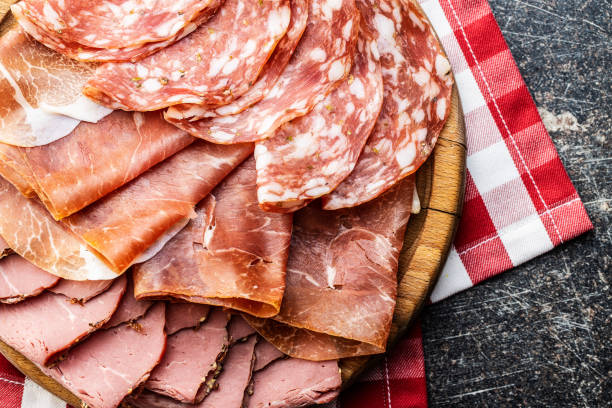 istock Sliced salami, prosciutto and roast beef. 1207739319
