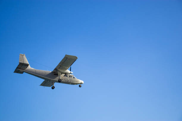 istock Small plane above the sea 1207751895