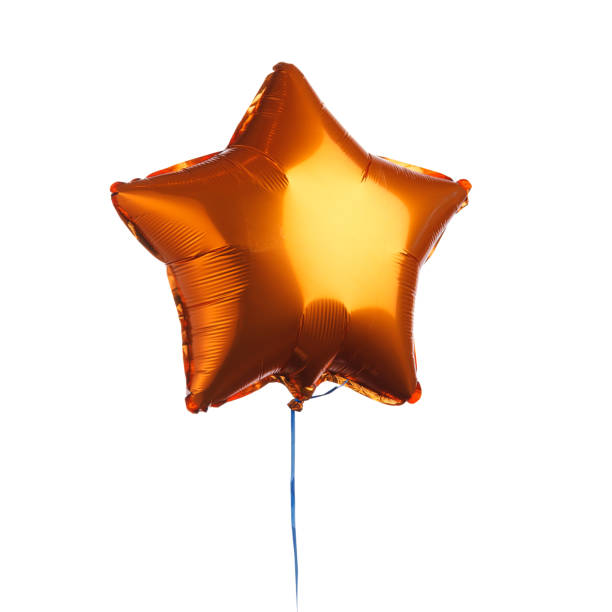 istock orange star balloon, isolated on white 1207752090
