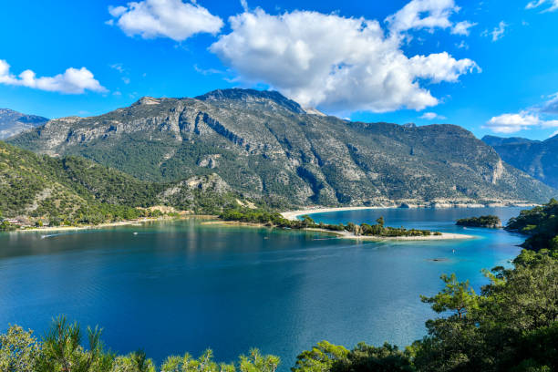 istock Babadag Mountain and Oludeniz Beach. Oludeniz beach from Turkey. 1207757340