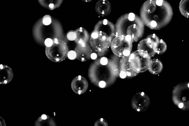 istock Black and white Abstract Blurred of Bubble 1207757580
