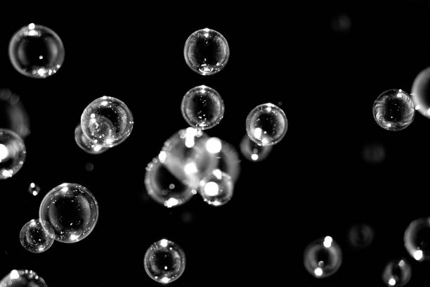 istock Black and white Abstract Blurred of Bubble 1207757590
