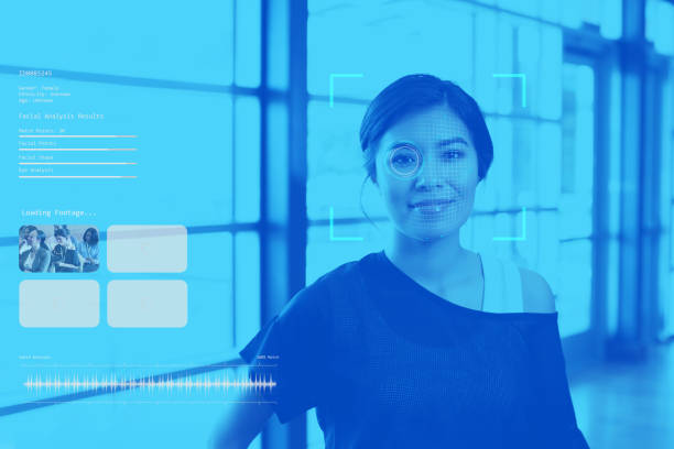 istock Facial recognition image of young woman 1207760236