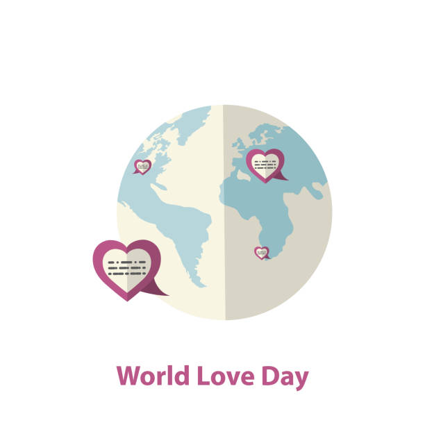istock World love day concept with hearts and Earth globe 1207761270