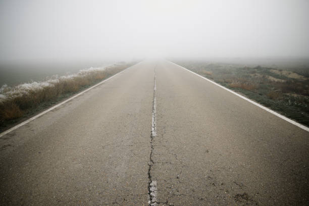 istock Road and fog 1207761679