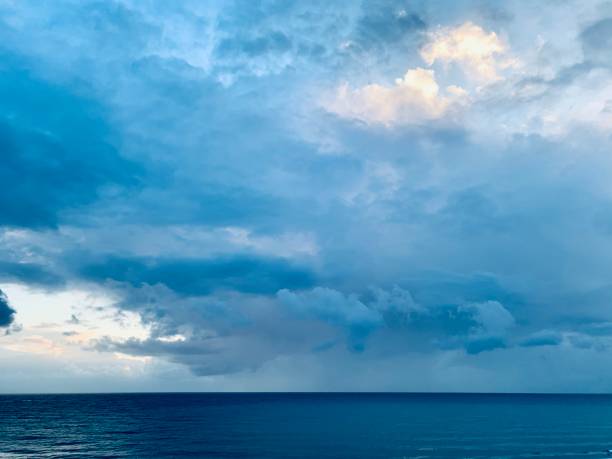istock Beautiful sky and sea dark blue before thunder and rain 1207764673