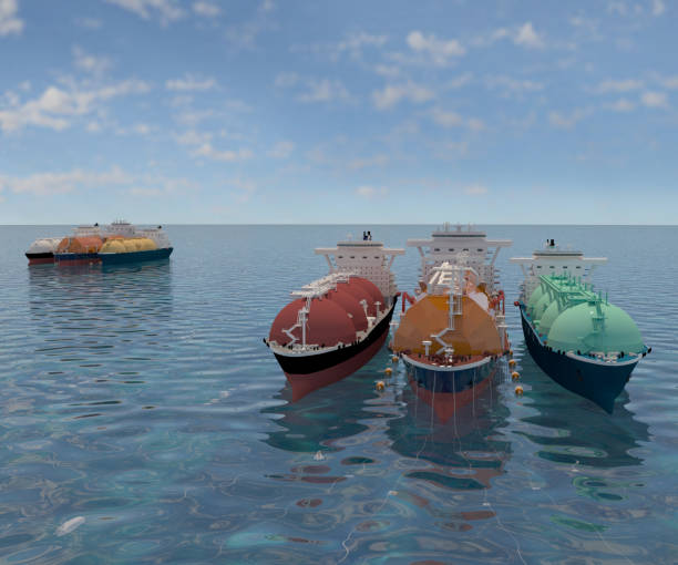 istock Floating Storages with the Tanker ships. 3d-rendering 1207766653