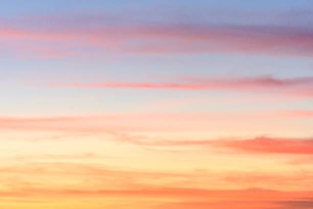 This is a photograph of the beautiful multicolored sky at sunset with clouds over Sanibel Island, Florida, USA.