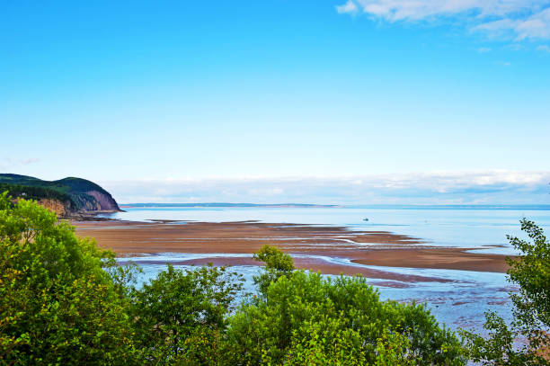 Bay between New Brunswick and Nova Scotia, known for its very high tides.