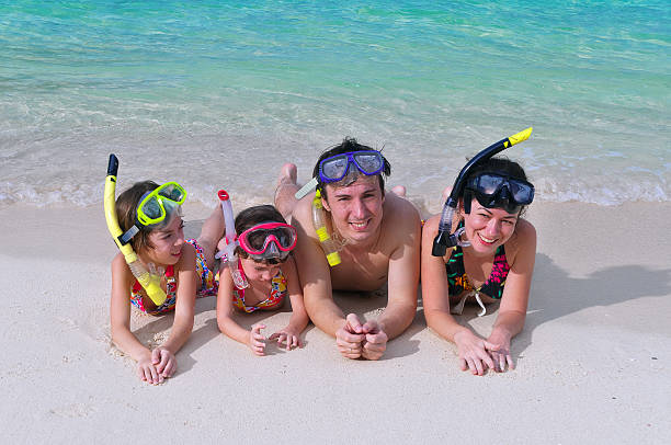 istock Family after snorkeling 120778251
